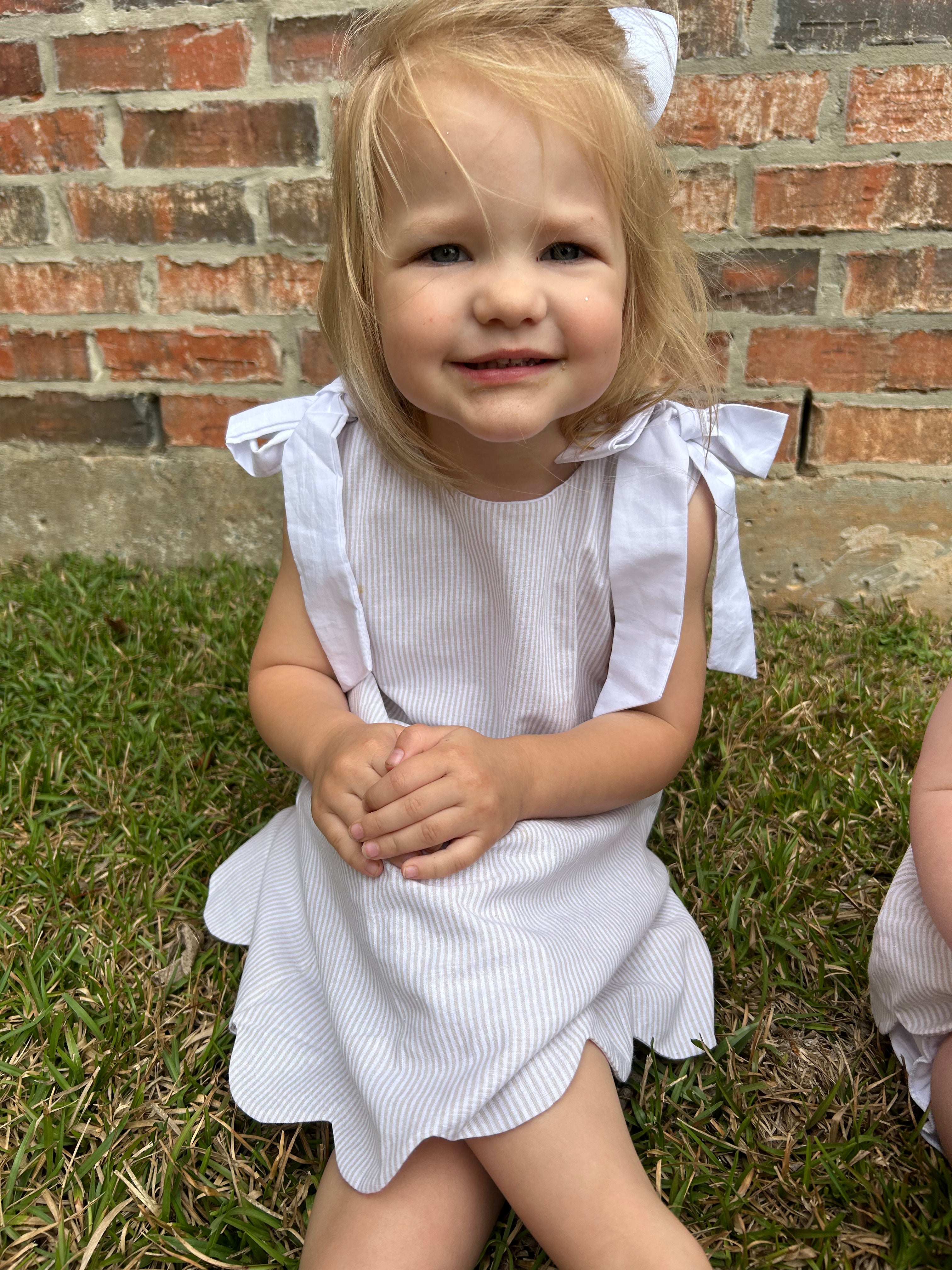 Tan Striped Dress