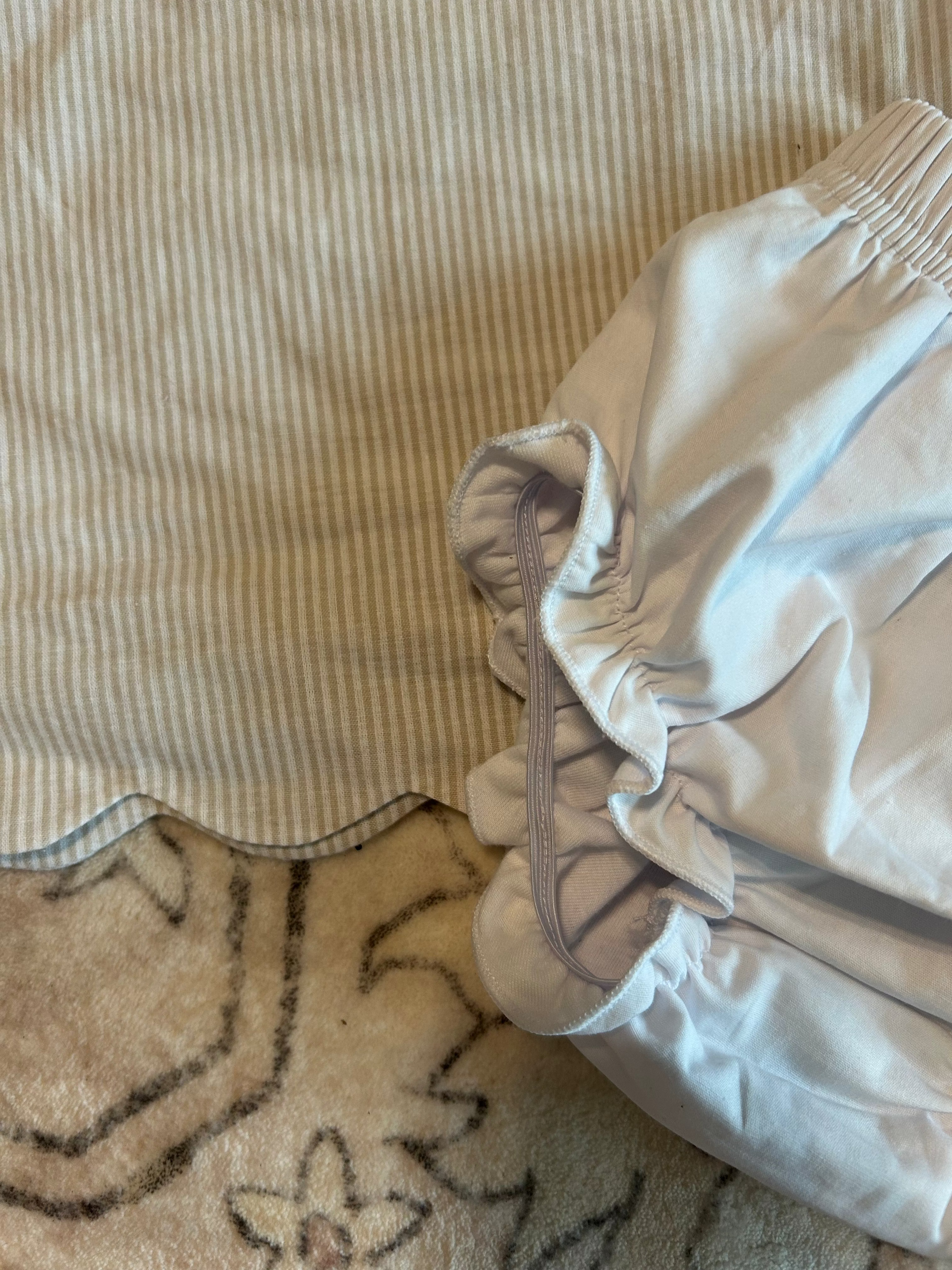Tan Striped Diaper Set