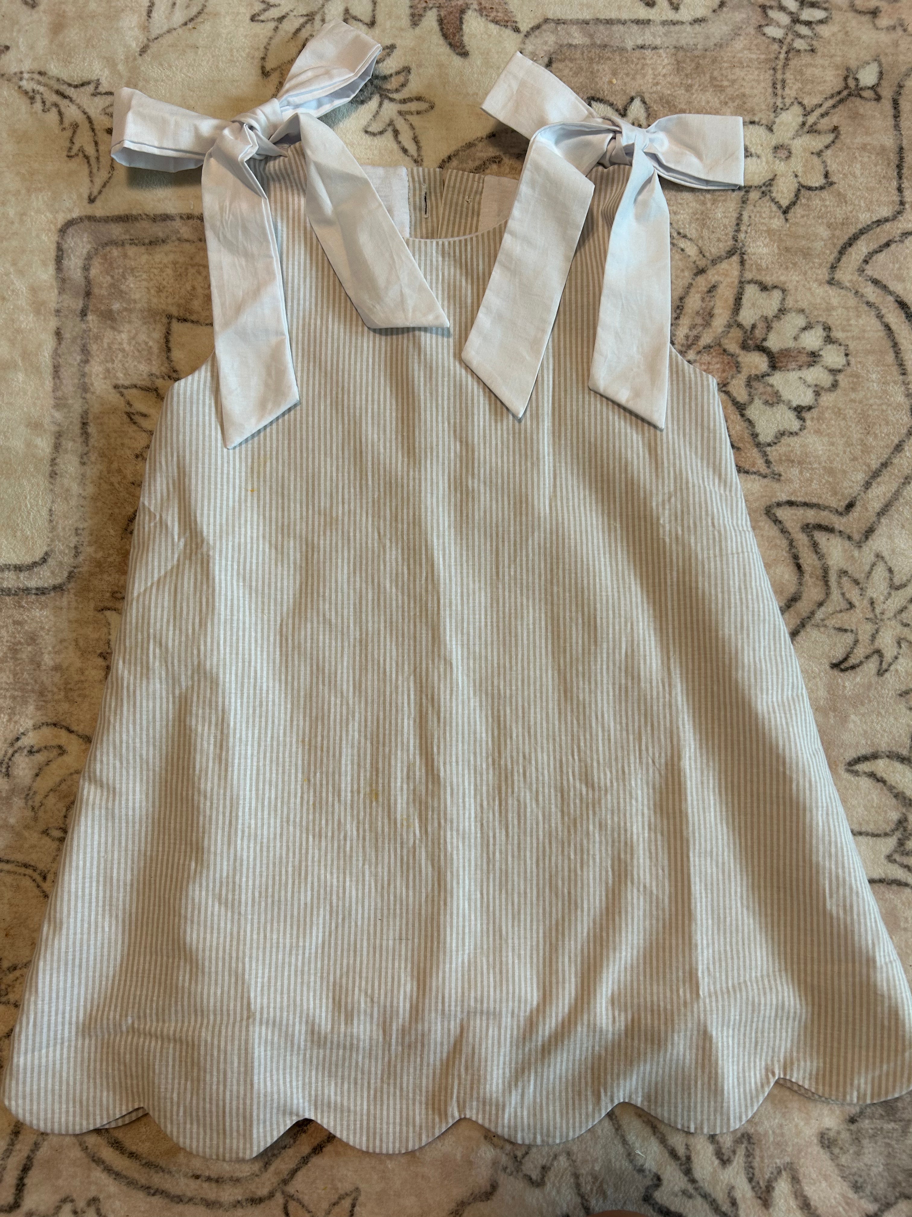 Tan Striped Dress
